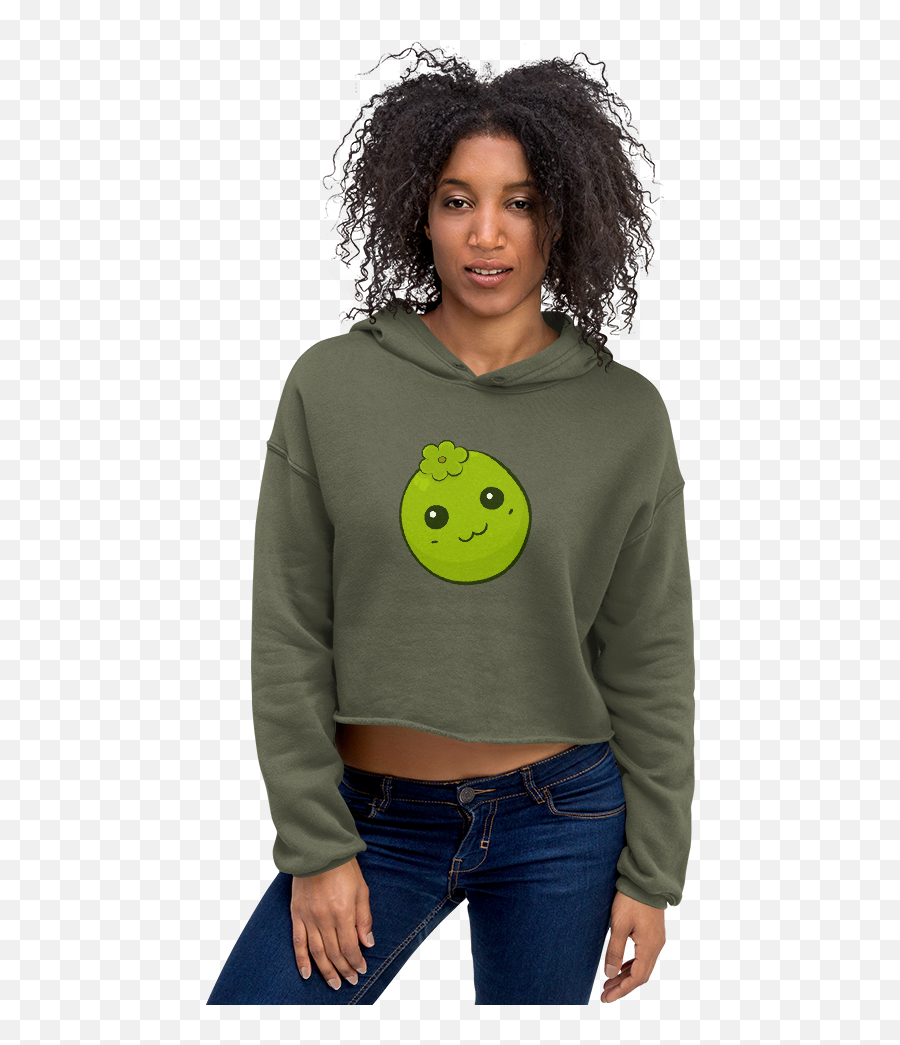 Black Sapote Crop Hoodie Multiple Colors U2013 Miami Fruit Emoji,Emoticon With Afro