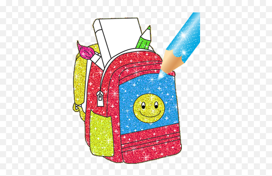 Glitter School Supplies Coloring For Kids 10 Apk Download Emoji,Emoji Coloing Game