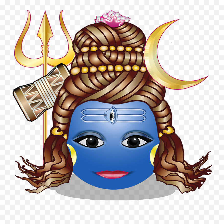 Download Hd Hindu God Emoticon Series - Shiva Transparent Bal Shiva Png Emoji,Trophy Emoticon