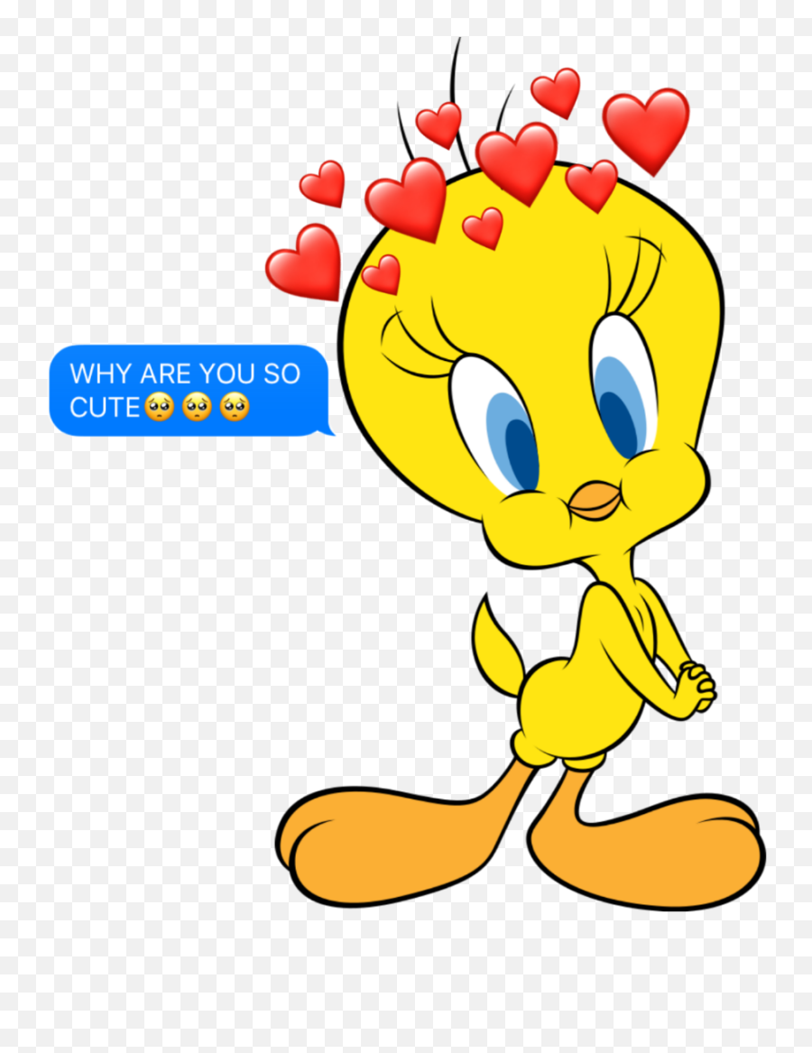 Tweety Looneytunes Cute Bird Sticker - Dot Emoji,Yellow Bird Emoji
