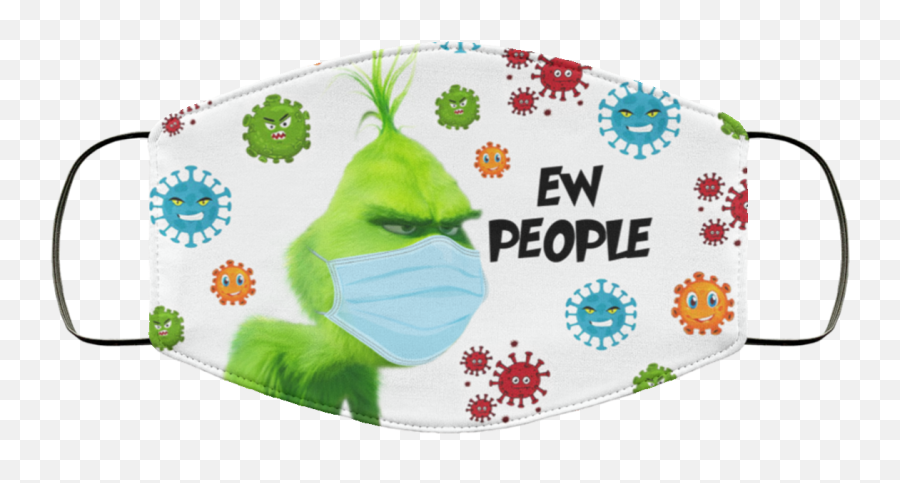 The Grinch Ew People Face Mask - The Wholesale Tshirts Co Fictional Character Emoji,Ew Face Emoji