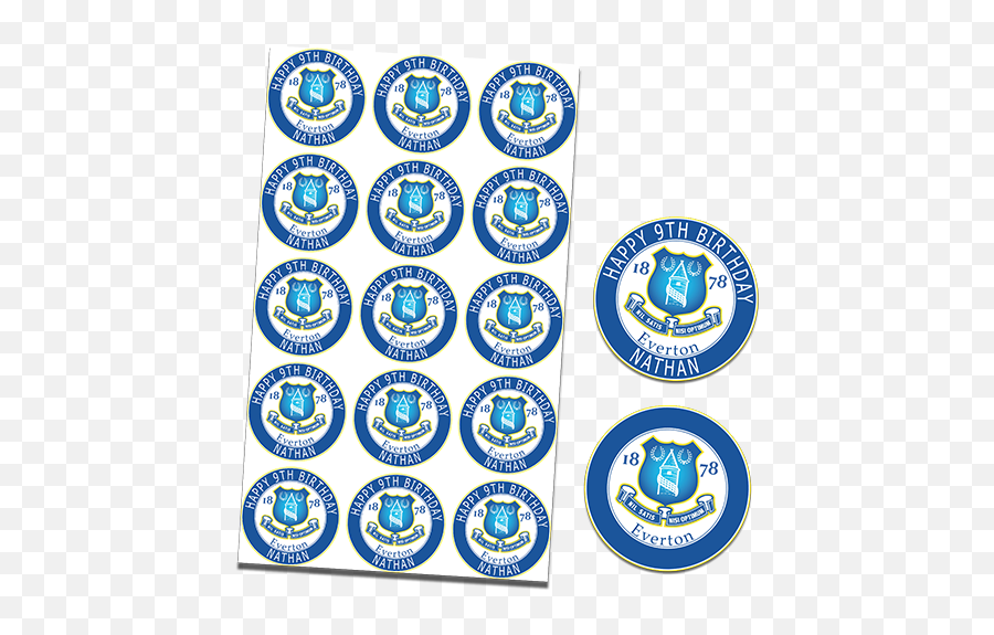 Everton Football Club Or - Everton Emoji,Free Printable Emoji Cupcake Toppers