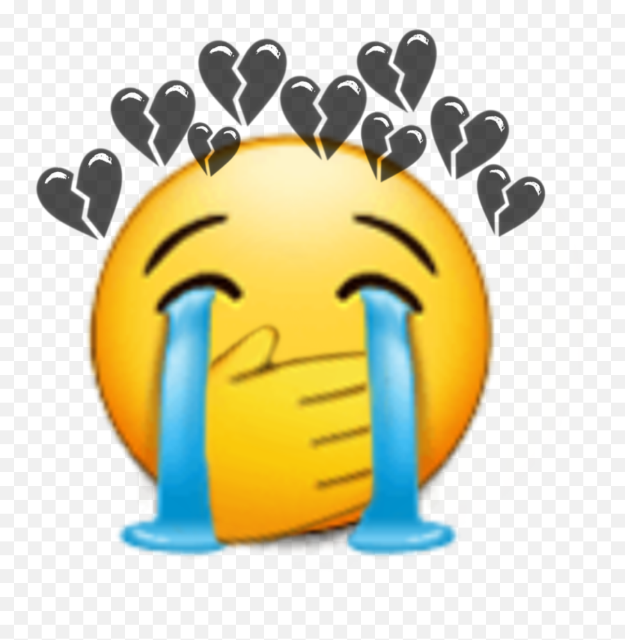Emoji Traurig Weinen Sticker - Broken Heart Black Red Png,Traurige Emoticons Emoji Traurig Weinen Sticker - Broken Heart Black Red Png,Traurige Emoticons