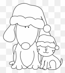 White Christmas Dog And Cat Clip Art - Snowman Dog Clipart Emoji,The Emotions Black Christmas