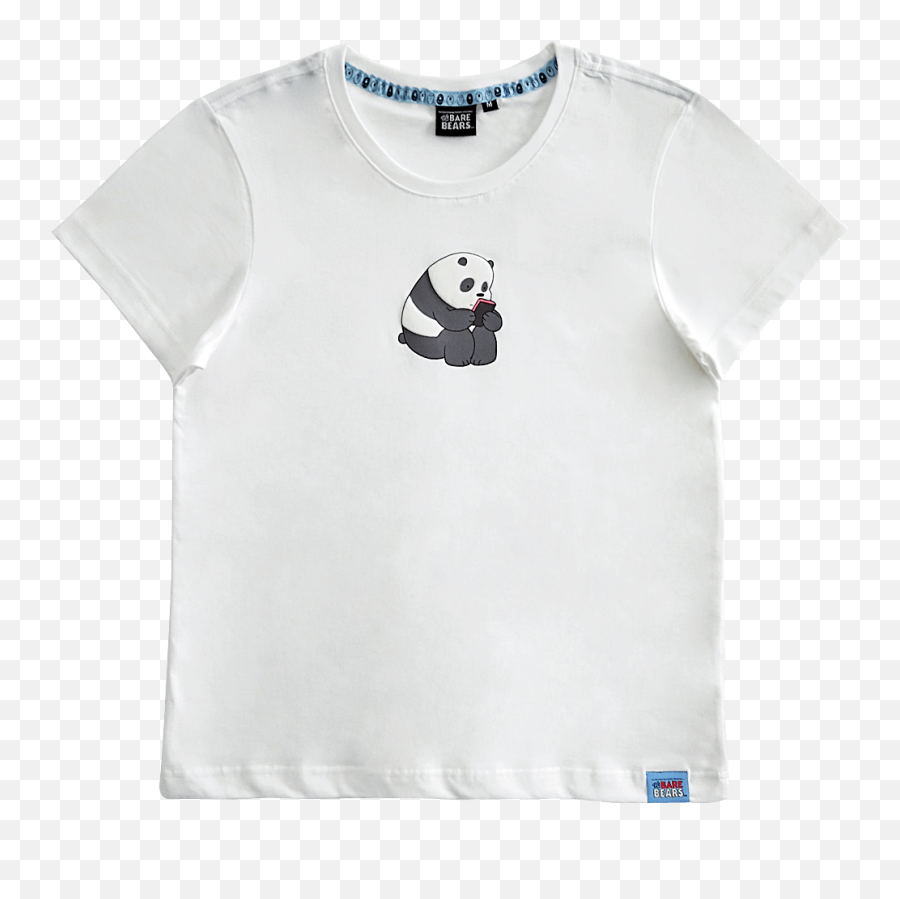 We Bare Bears Ladies Graphic T - Short Sleeve Emoji,Panda Emoji Shirt