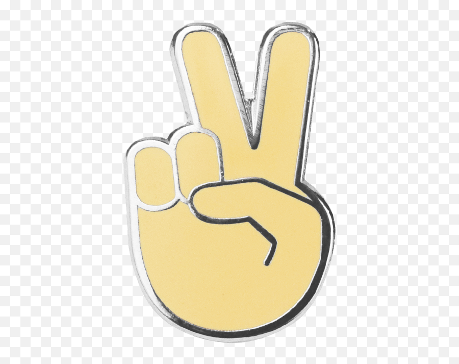Download Peace Emoji Pin - Emoji Png Image With No Sign Language,Peace Sign Emoji