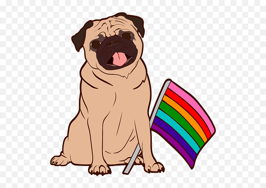 Cute Dog Rainbow Flag Gay Pride Tshirt Design Pug Rainbow Flag Animals Animal Pet Paws Fleece Blanket - Cute Pride Flag With Animal Emoji,Pug Emoticons For Iphone