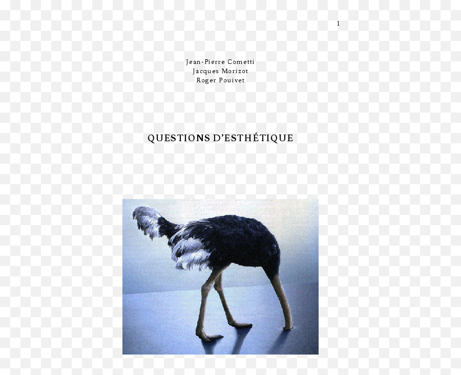 Pdf Questions Du0027esthétique Jean - Pierre Cometti And Jean Faire L Autruche Expression Emoji,