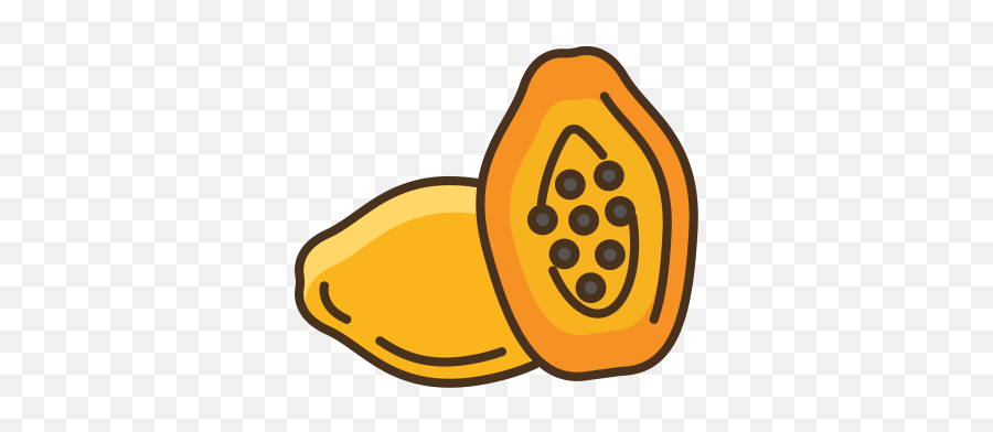 Papaya Fruit Food Free Icon Of Nz Fruit - Papaya Icon Emoji,Papaya Emoticon