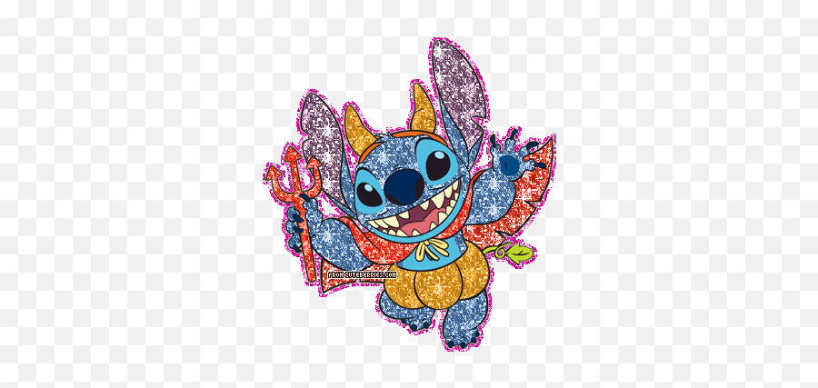 Stitch Is Enjoyin Halloween Oh Goodness - Disney Fan Art Gif Emoji,Disney Emoji Blitz.