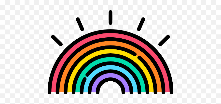 Rainbow Free Vector Icons Designed By Freepik Free Icons - Dot Emoji,Iris Apfel Emoji