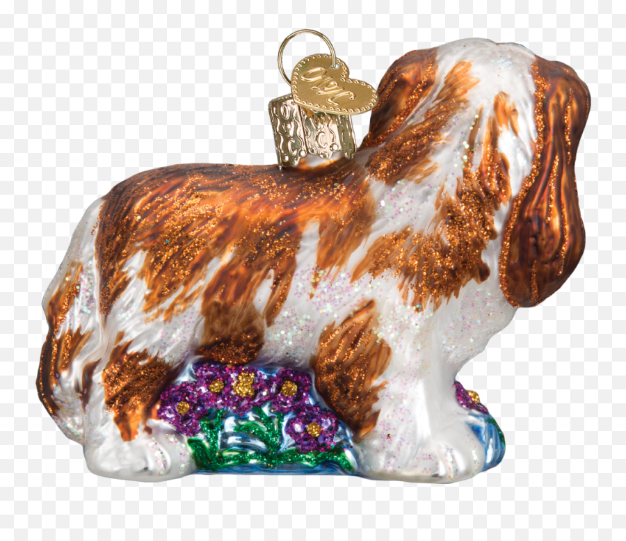 Old World Christmas Cavalier King Charles Glass Christmas - Basset Hound Emoji,Basset Hound Emoji