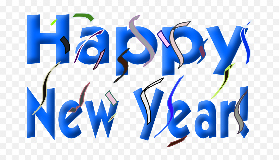 Free Happy New Year Text Png Download - Png Happy New Year 2020 Transparent Emoji,Happy New Year Emoji Text