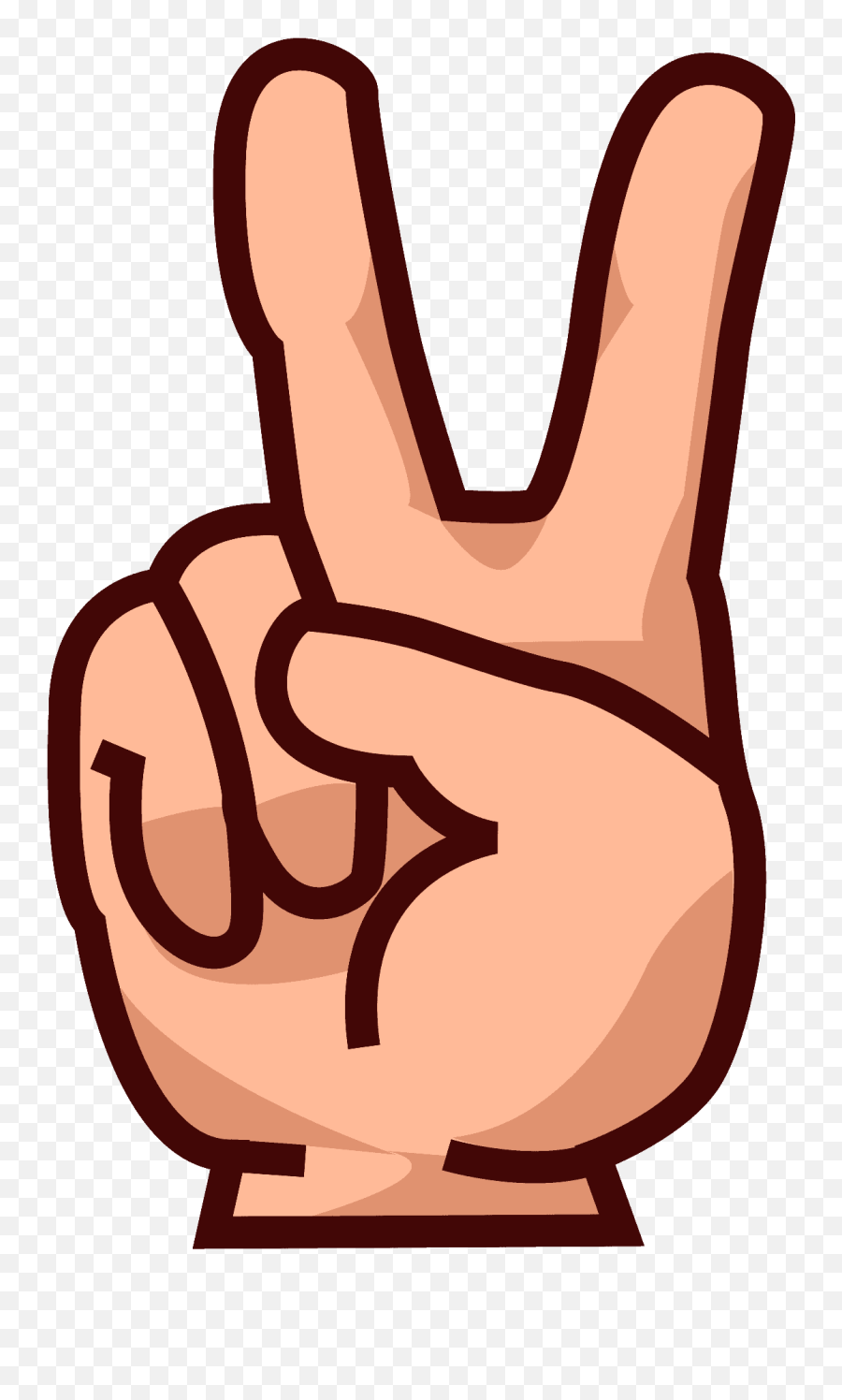 Victory Hand Emoji Clipart - Peace White Hand Emoji Png,Victory Hands Emoji