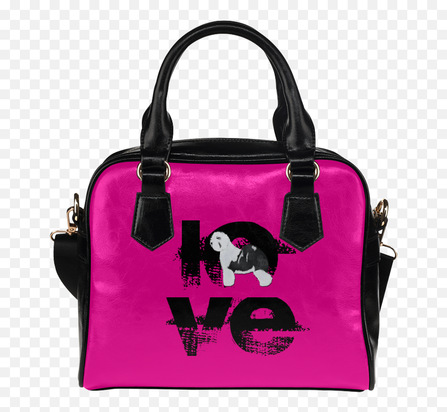 Love Oes Shoulder Handbag 1634 - Turtle Handbags Emoji,Old English Sheep Dog Emoji