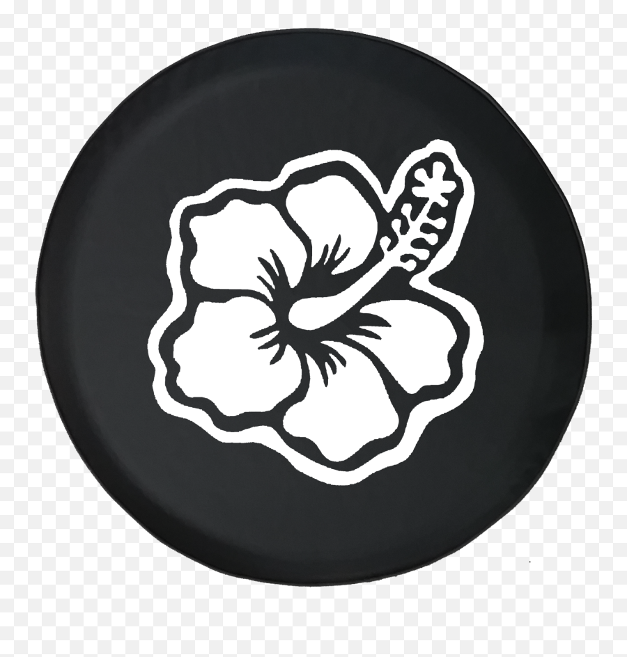 Hibiscus Hawaiian Tropical Flower Offroad Jeep Rv Camper Spare Tire Cover T161 - Turtle Emoji,Hawaiian Emojis