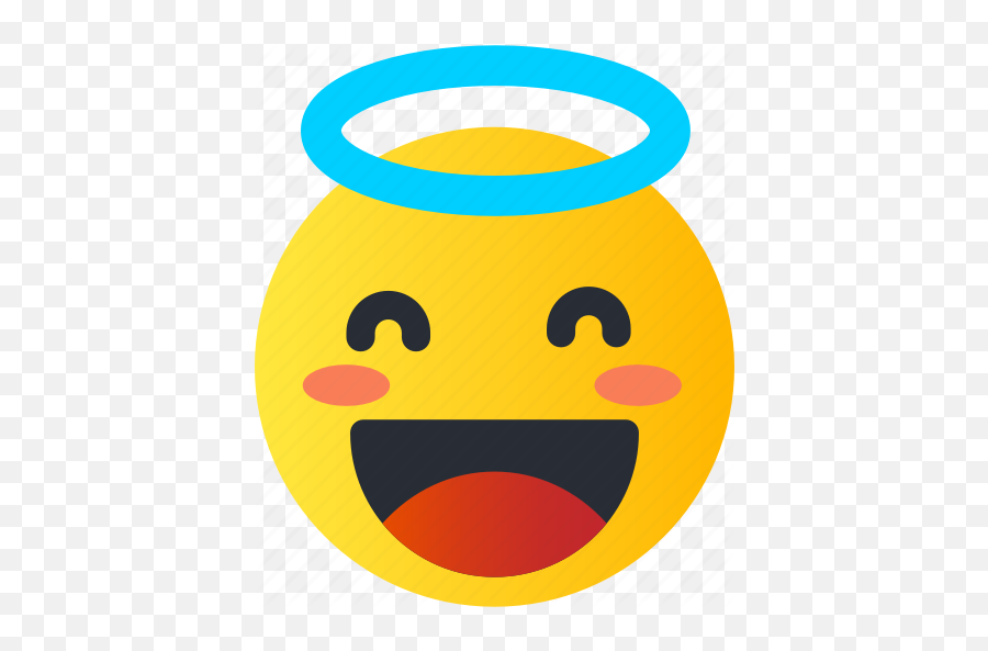 Angel Avatar Emoji Emoticons Emotion Face Smiley Icon - Download On Iconfinder Happy,Avatar Emoji