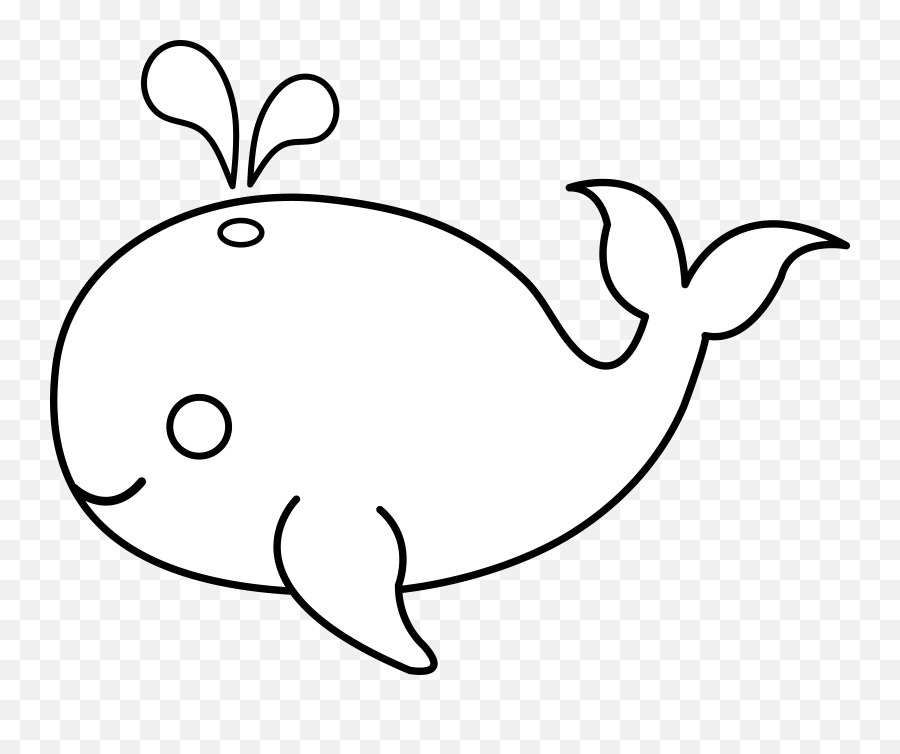 Whale Outline Cliparts Free Download - Sea Animals Clip Art Black And White Emoji,Free And Whale Emoji