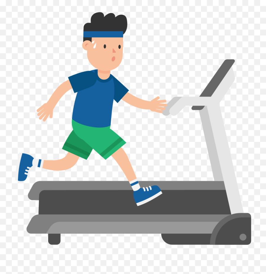 Open - Running On Treadmill Cartoon Png Full Size Png Treadmill Cartoon Png Emoji,Fitness Emojis Transparent Png