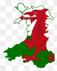 Welsh Flag Map - Flag Map Of Wales Emoji,Wales Flag Emoji