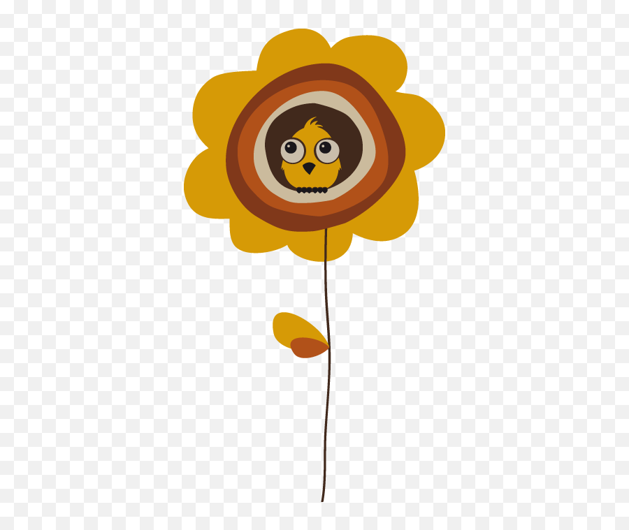 Bird Flower Wall Sticker - Tenstickers Emoji,Japanese Emoticon With Flower