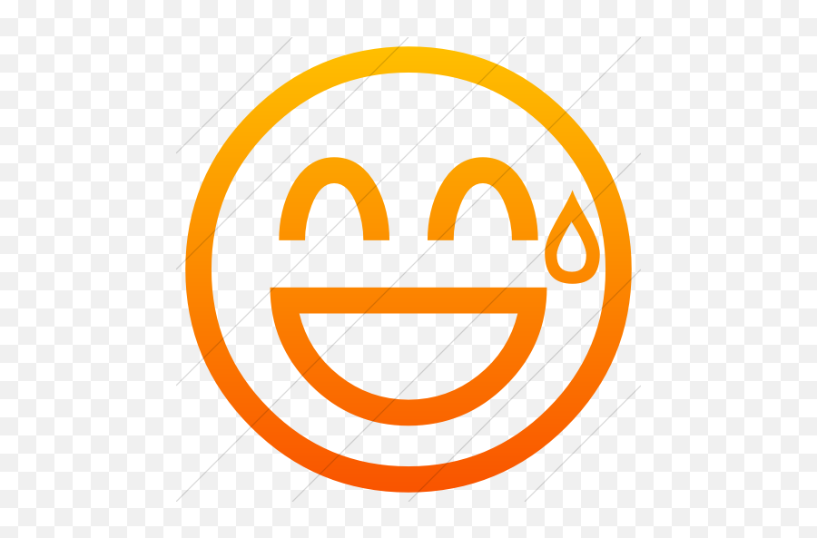 Iconsetc Simple Orange Gradient Classic Emoticons Miling Emoji,Image Sweating Emoticon