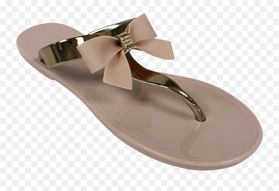 Veevee Womenu0027s Jelly Sandals With Bow And Metallic Straps Emoji,Flip Flpo Emoji