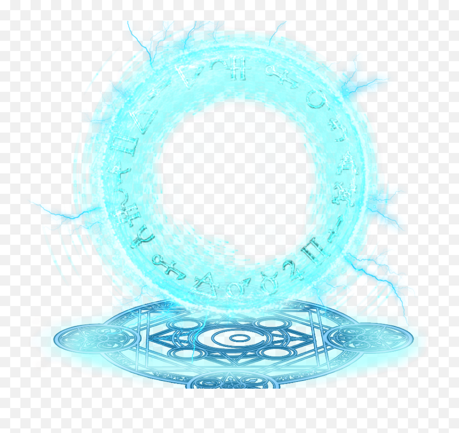 Portal Magic Fx Effects Glow Power Lightning Blue Emoji,Magic Orb Emoji 3d