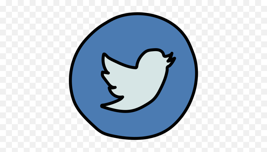 Twitter Circled Icon In Doodle Style Emoji,Heart Hands Emoji Samsung Twitter