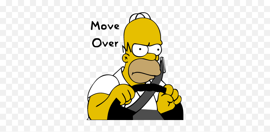 Homer Driving - Decals By Boltonnorks Community Gran Fictional Character Emoji,Head Slap Emoji