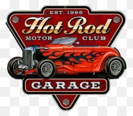 Vintage Garage Cars Placa Sticker - Logo Hot Rod Garage Emoji,Garage Emoji