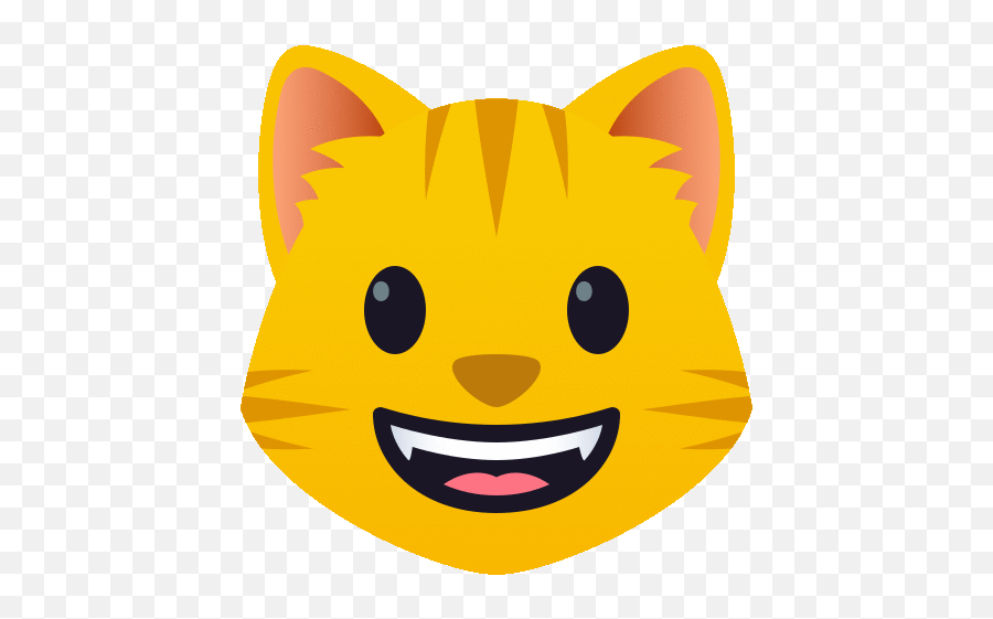 Grinning Cat People Gif - Happy Emoji,Happy Cat Emoticon