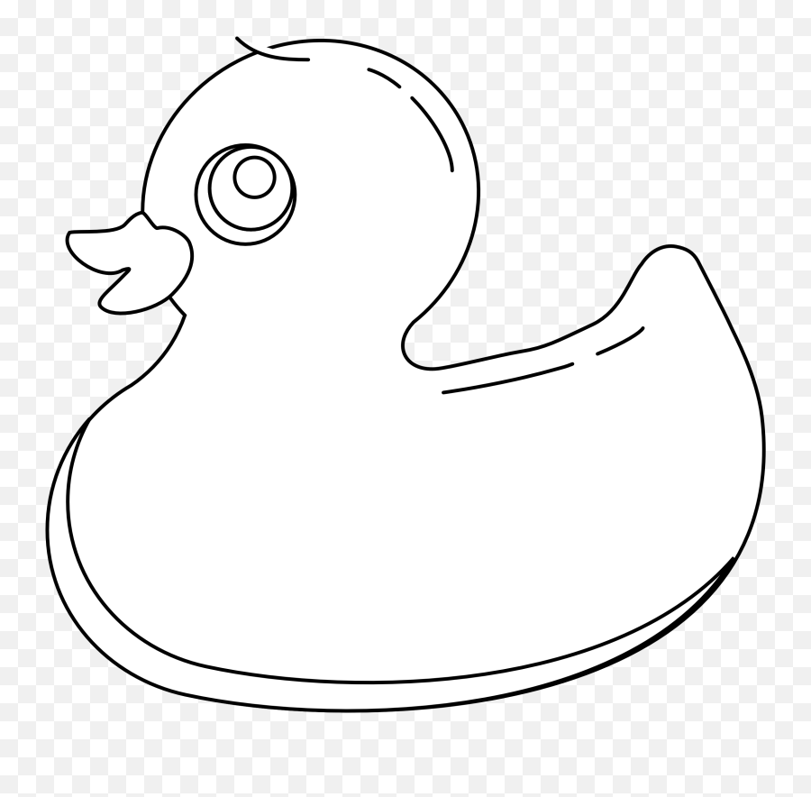 Rubber Ducky Clipart Outline - Outline Black And White Rubber Duck Emoji,Rubber Duck Emoji