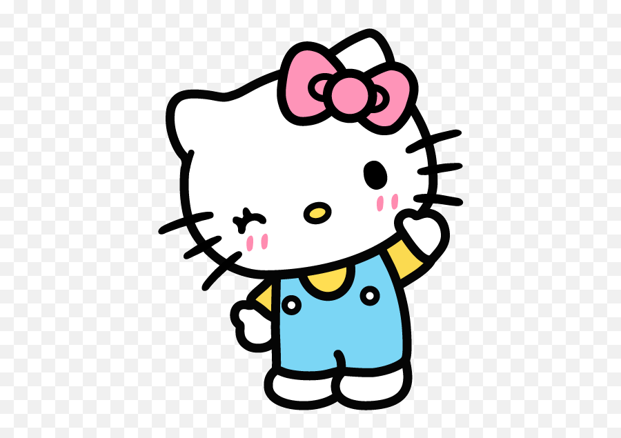 Hello Kitty - Transparent Hello Kitty Green Emoji,Hello Kitty Emoticons For Msn