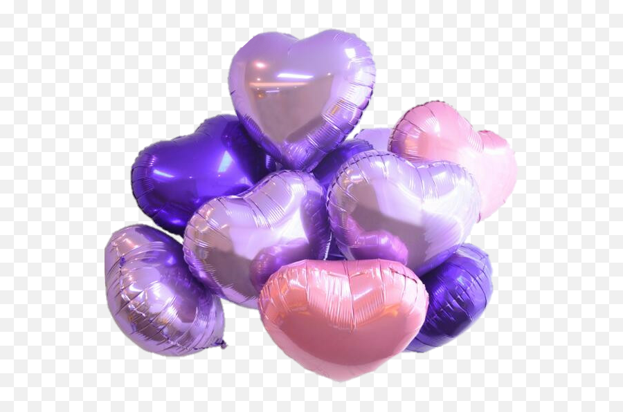 Love Heart Balloon Sticker By Miumiuu003d - U003d Transparent Purple Balloons Png Emoji,Emoji Heart Balloons