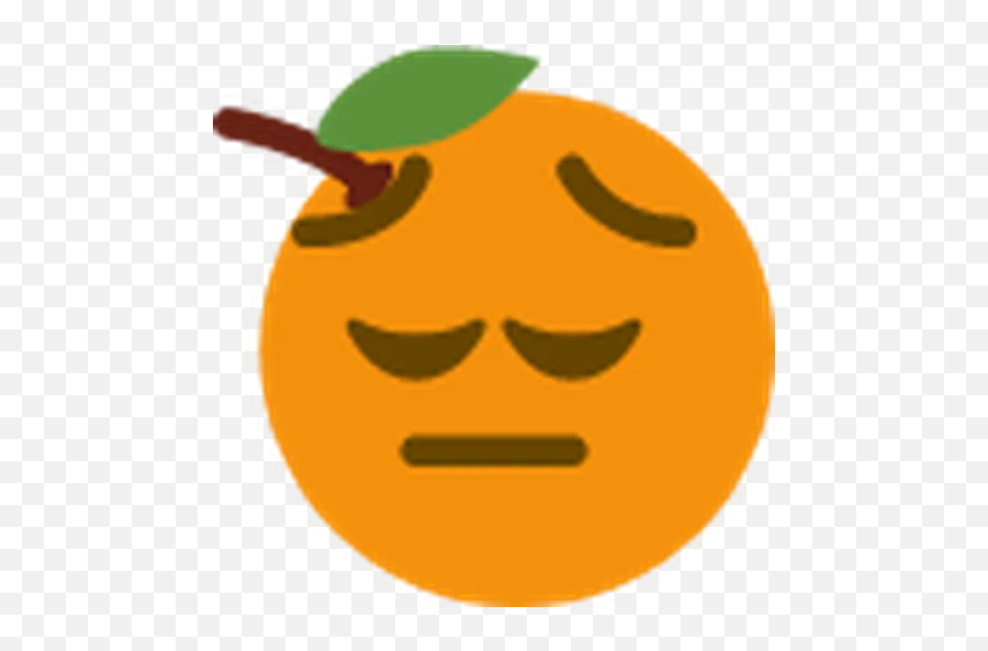 Emoji Mashup V2 Whatsapp Stickers - Pensive Orange Emoji Discord,Emoji Mash-up