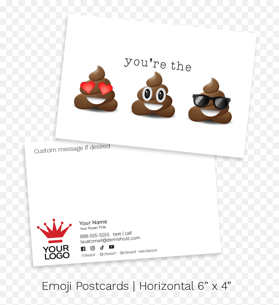 Youu0027re The Emoji Custom Postcards - Horizontal,Bubblegum Emoji