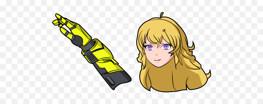 Rwby Yang Xiao Long And Dual Ranged Shot Gauntlets Cursor - Yang Gauntlets Emoji,Why Must You Play This Game Of Emotions Rwby