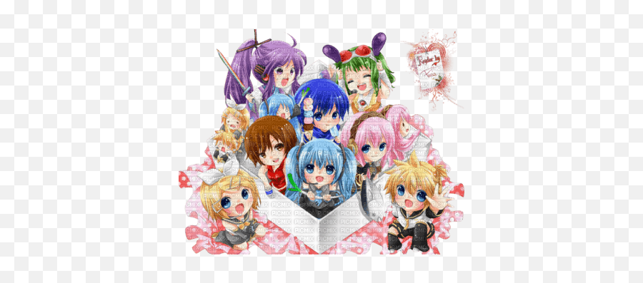 Boite De Vocaloid Miku Hatsune Luka Megurine Rin - Vocaloid Kawaii Emoji,Miku Gumi Emotions