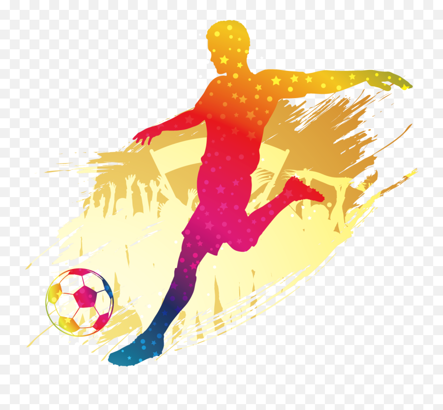 Download Player Football Silhouette Free Png Hq Clipart Png - Silhouette Football Png Clipart Emoji,Emoticon Kickballs