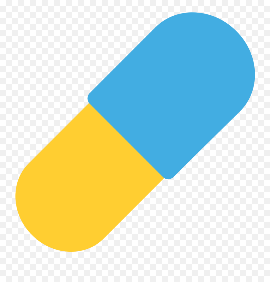 Pill - Blue And Yellow Pill Png Emoji,Drugs Emoji