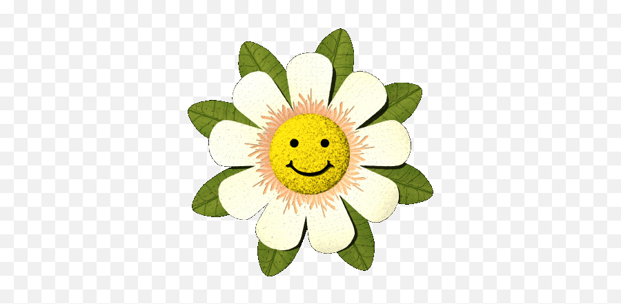 Pretty Flowers - Flower With Face Gif Emoji,Flower Emoticon Face