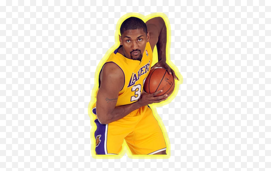 Basketball Stickers For Telegram - Metta World Peace Lakers Png Emoji,Basketball Players Quotes With Emojis