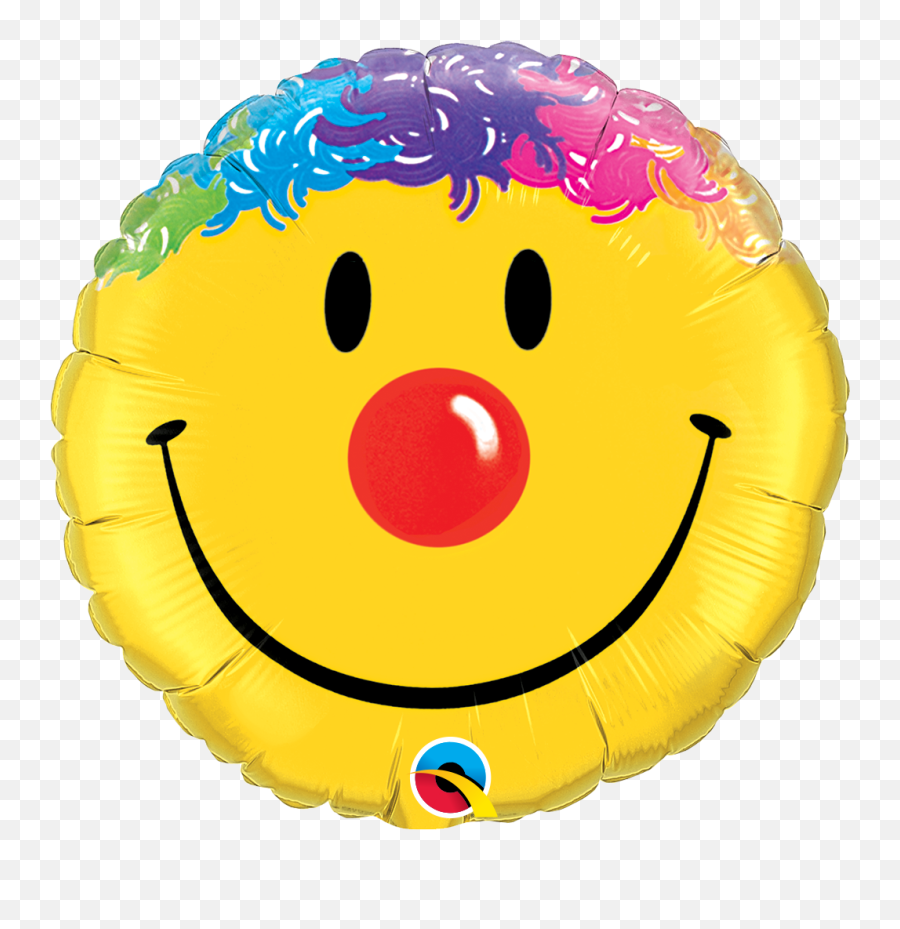 Smiley Wink Folie Rond 9in225cm U2013 Decogigant - Smiley Face With Balloons Emoji,Emoji Headbands