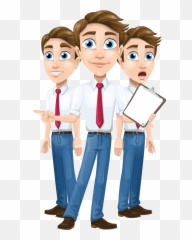 Pin - Businessman Cartoon Png Emoji,Ca Rtoon Girl Stamding Emotions