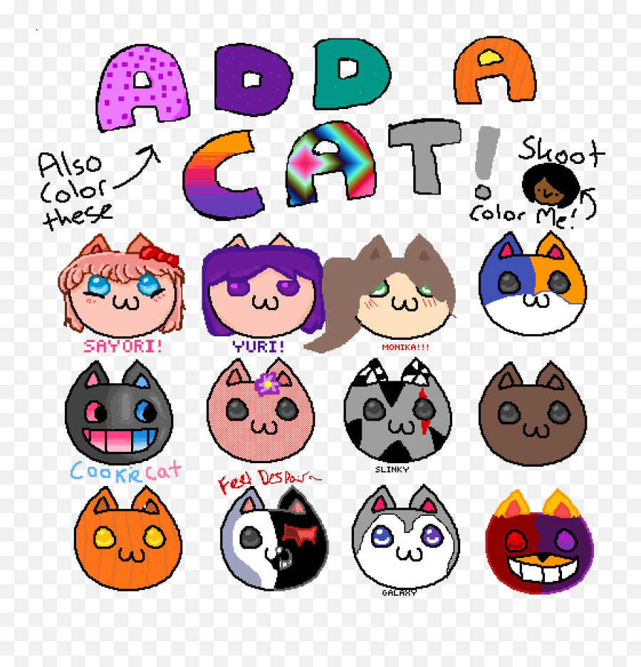 Pixilart - Cats By Narutou Dot Emoji,Cat Twitter Emoticon