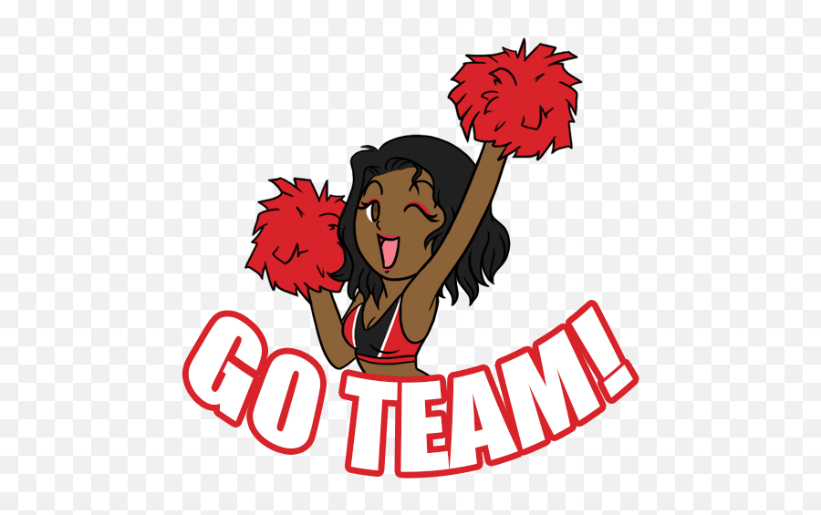 Go Patriots Go Falcons Stickers By Bare Tree Media Inc - Cheerleader Emoji,Cheerleaders Emoticons