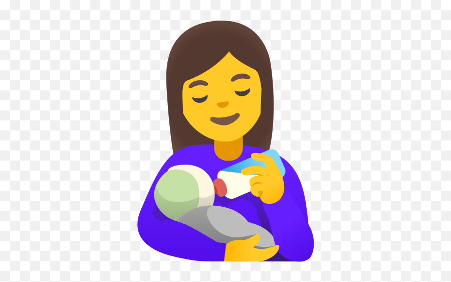 U200d Mulher Com Biberão Para Bebé - Woman Feeding Baby Emoji,Emoji Triste Copiar