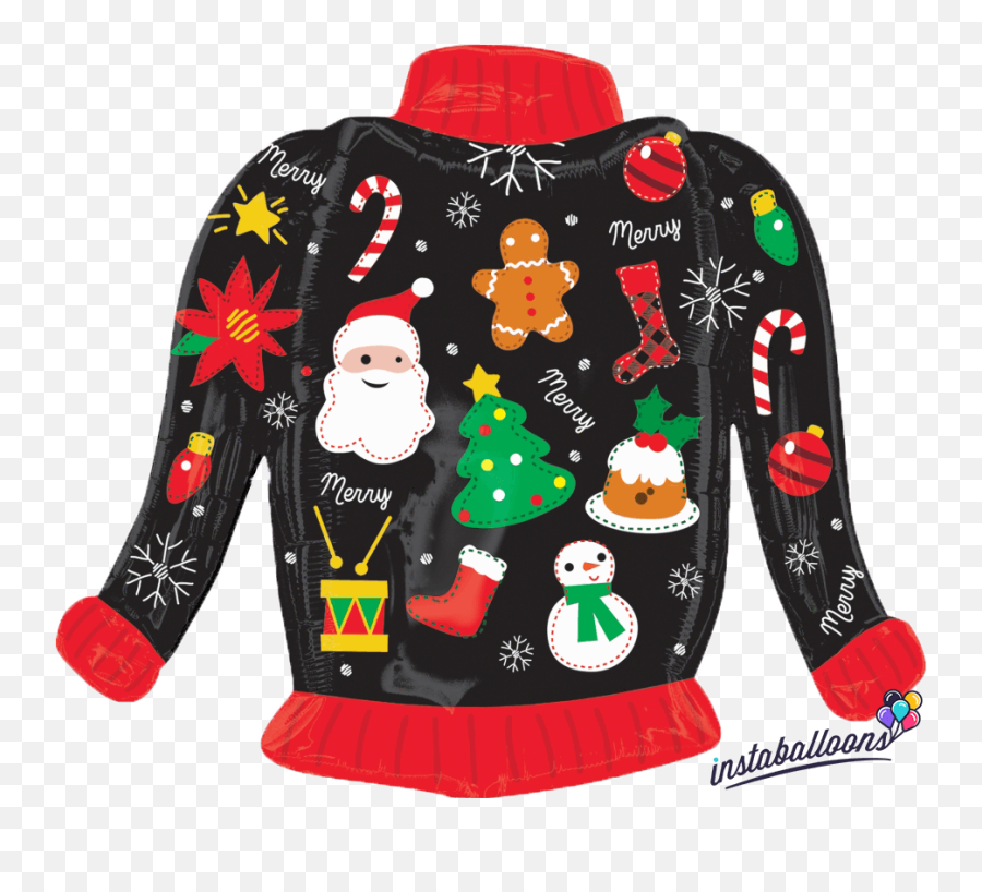 Giant Ugly Christmas Sweater Balloon 31 - Ugly Christmas Sweater Clipart Emoji,Emoji Christmas Sweater