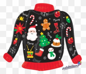 Giant Ugly Christmas Sweater Balloon 31 - Ugly Christmas Sweater Clipart Emoji,Emoji Christmas Sweater